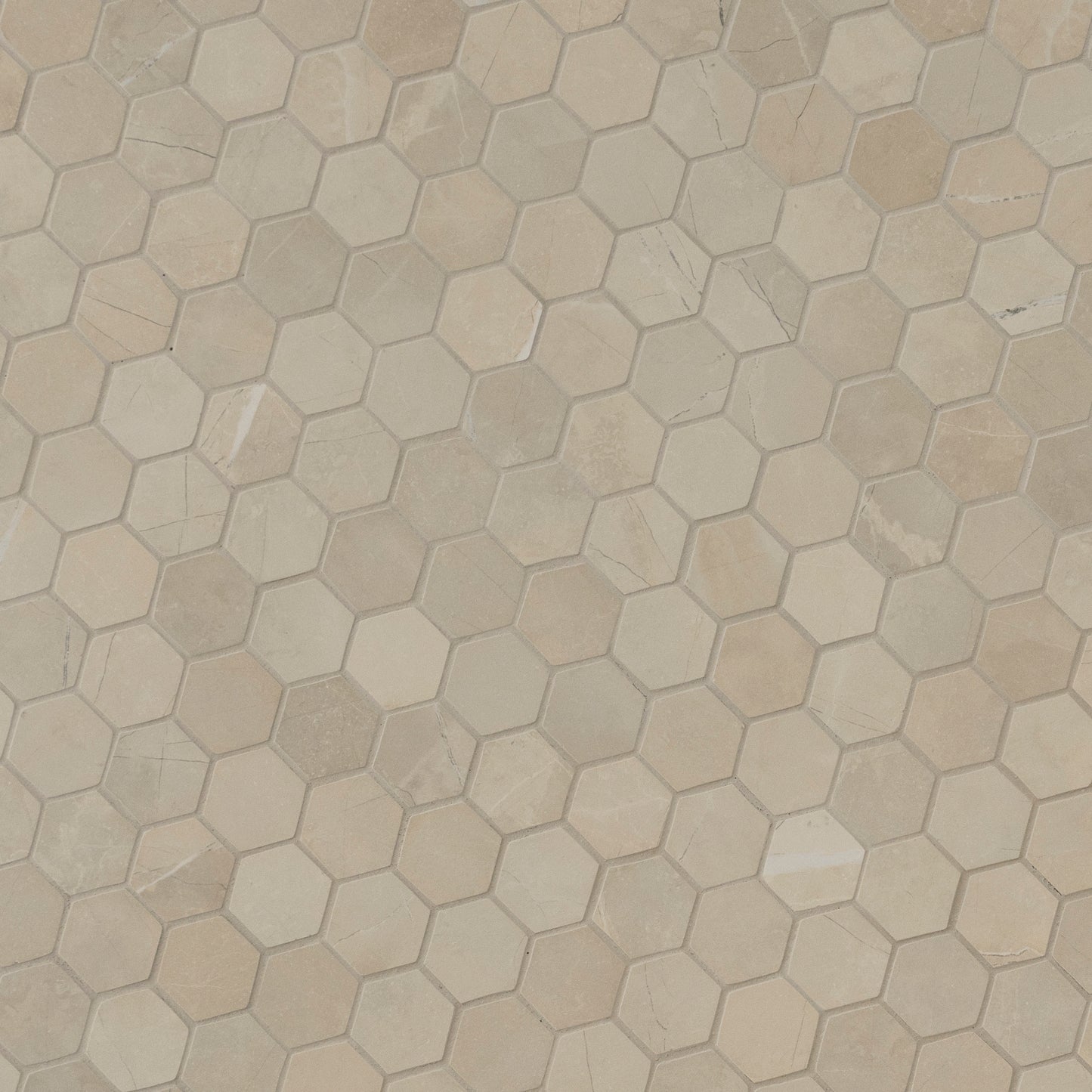 SANDE CREAM 2X2 HEXAGON MATTE