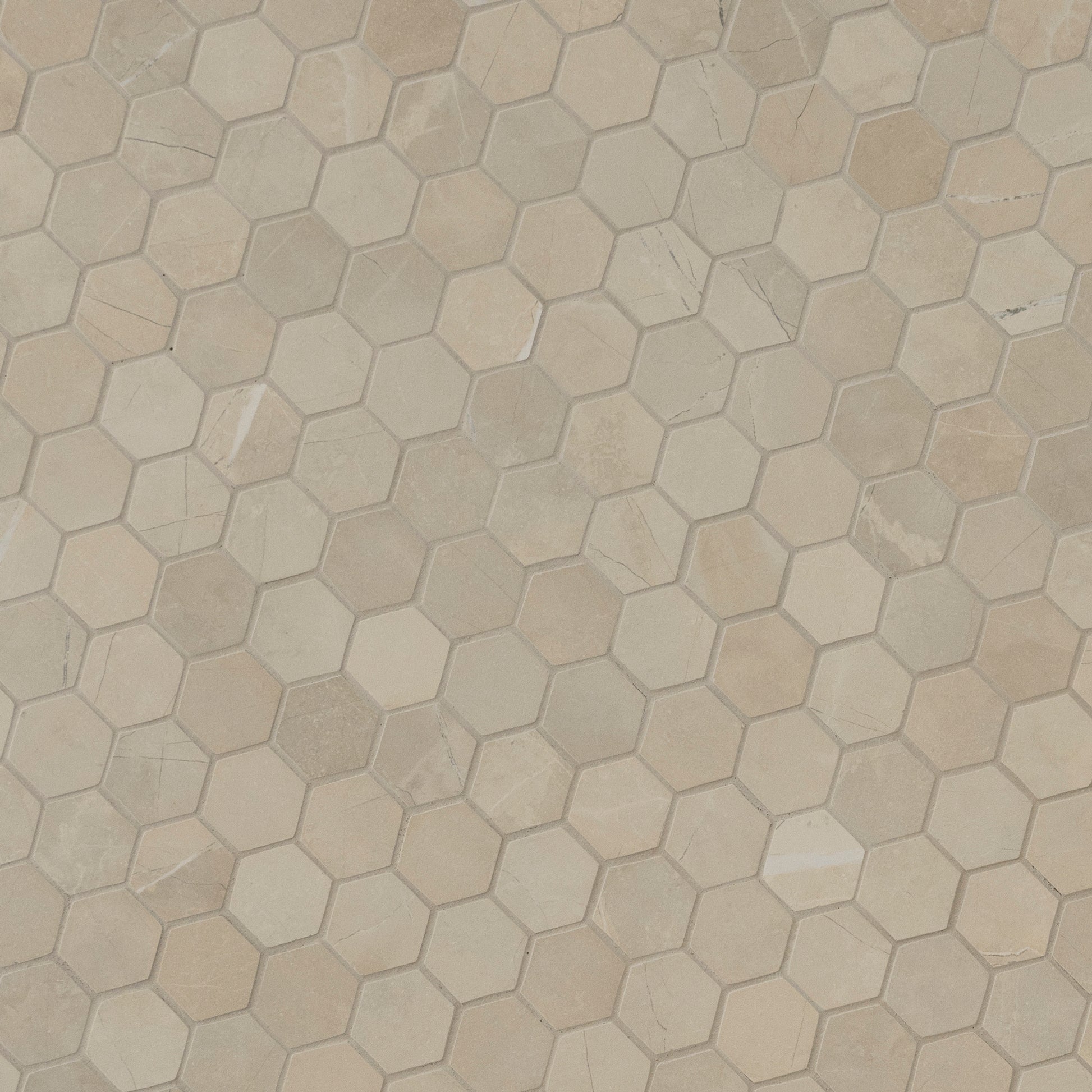 SANDE CREAM 2X2 HEXAGON MATTE