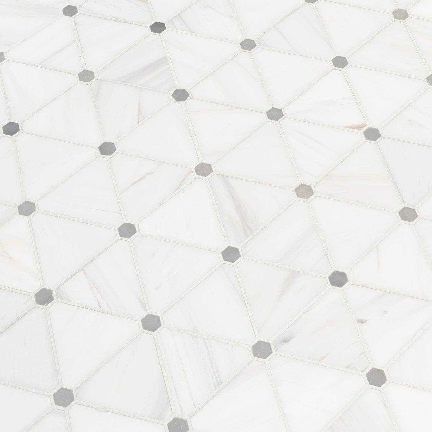 BIANCO DOLOMITE PINWHEEL MOSAIC