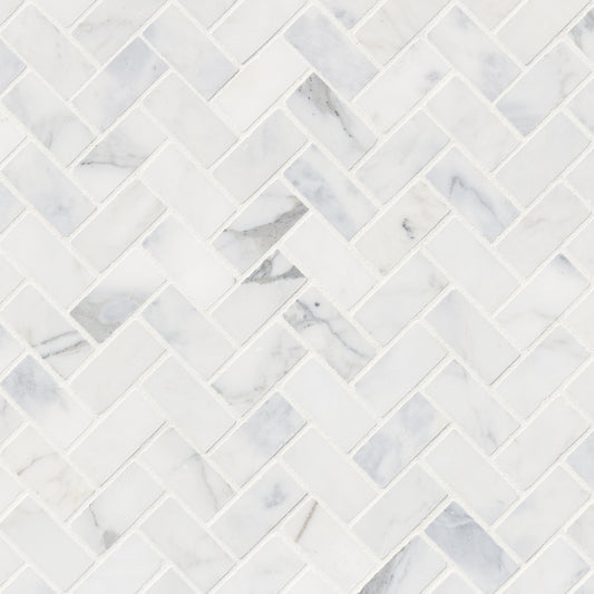 CALACATTA CRESSA HERRINGBONE MOSAIC