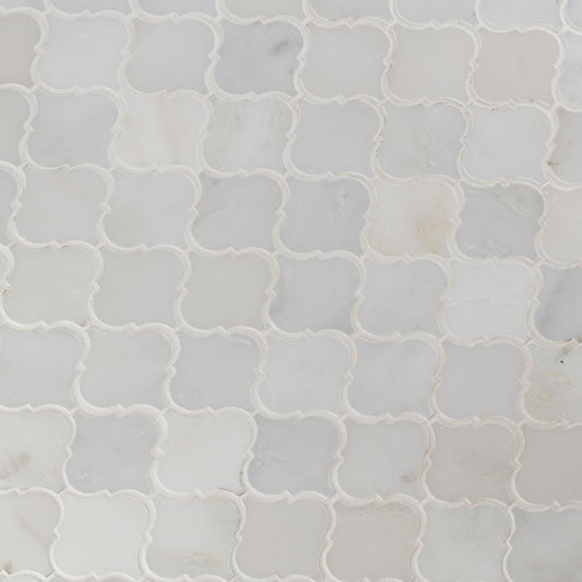 GREECIAN WHITE ARABESQUE MOSAIC