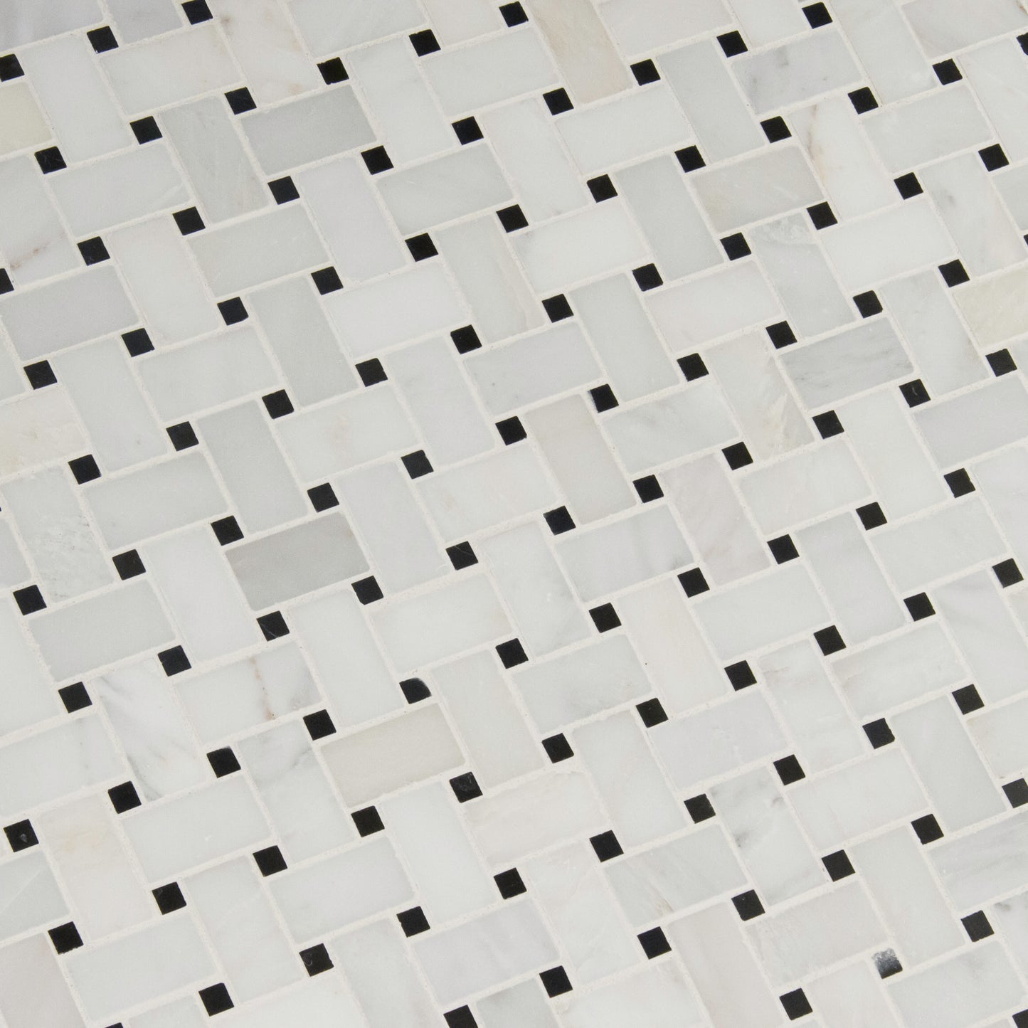 GREECIAN WHITE BASKETWEAVE MOSAIC