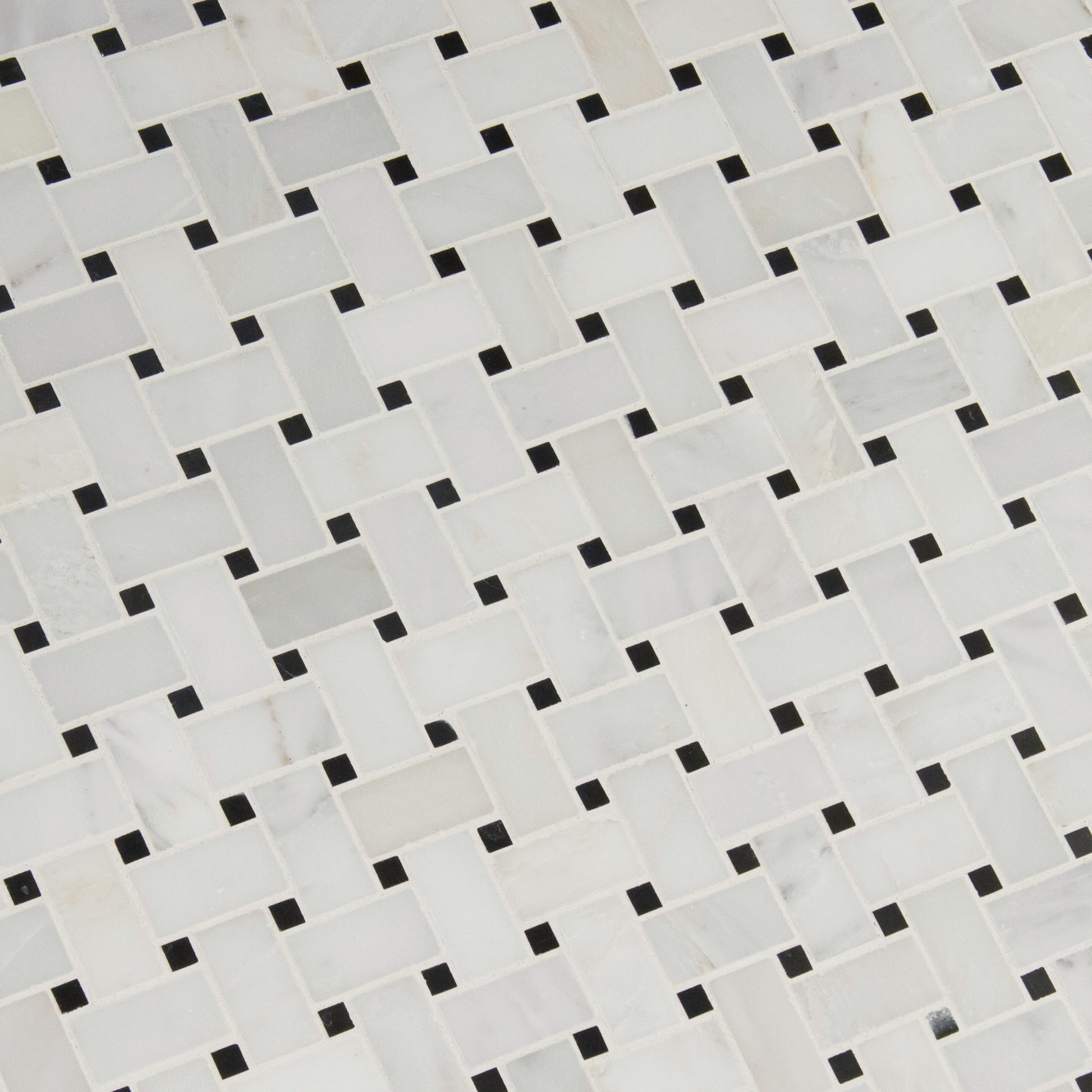 GREECIAN WHITE BASKETWEAVE MOSAIC