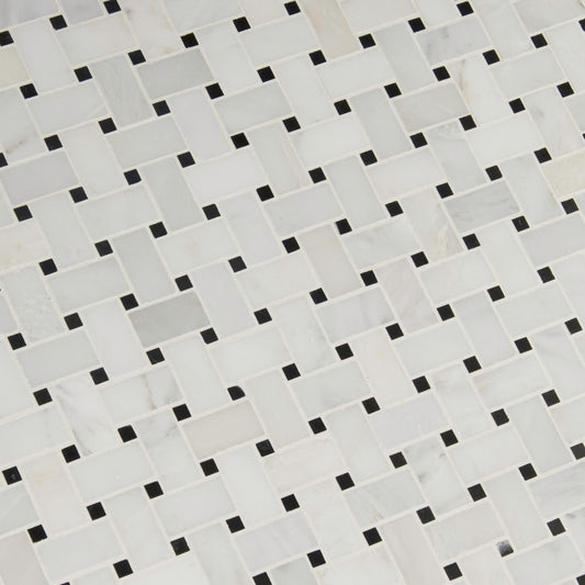 GREECIAN WHITE BASKETWEAVE MOSAIC