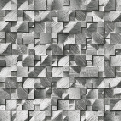 SILVER ALUMINUM BRUSHED 3D