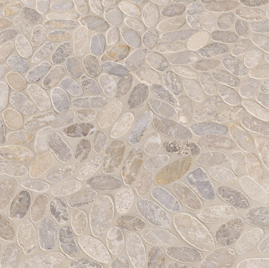 SLICED ASH PEBBLES MESH BACKED