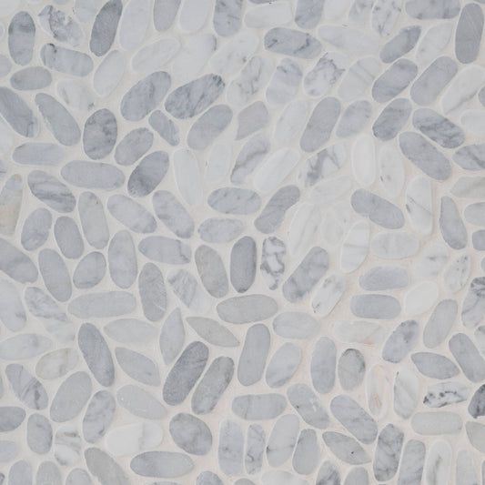 SLICED CARRARA WHITE PEBBLE