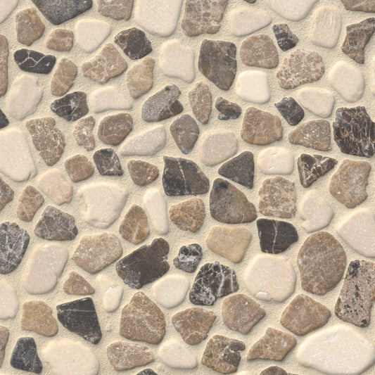 MIX MARBLE PEBBLES MESH BACKED