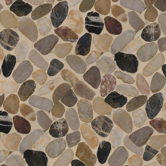 MIX RIVER PEBBLES MESH BACKED
