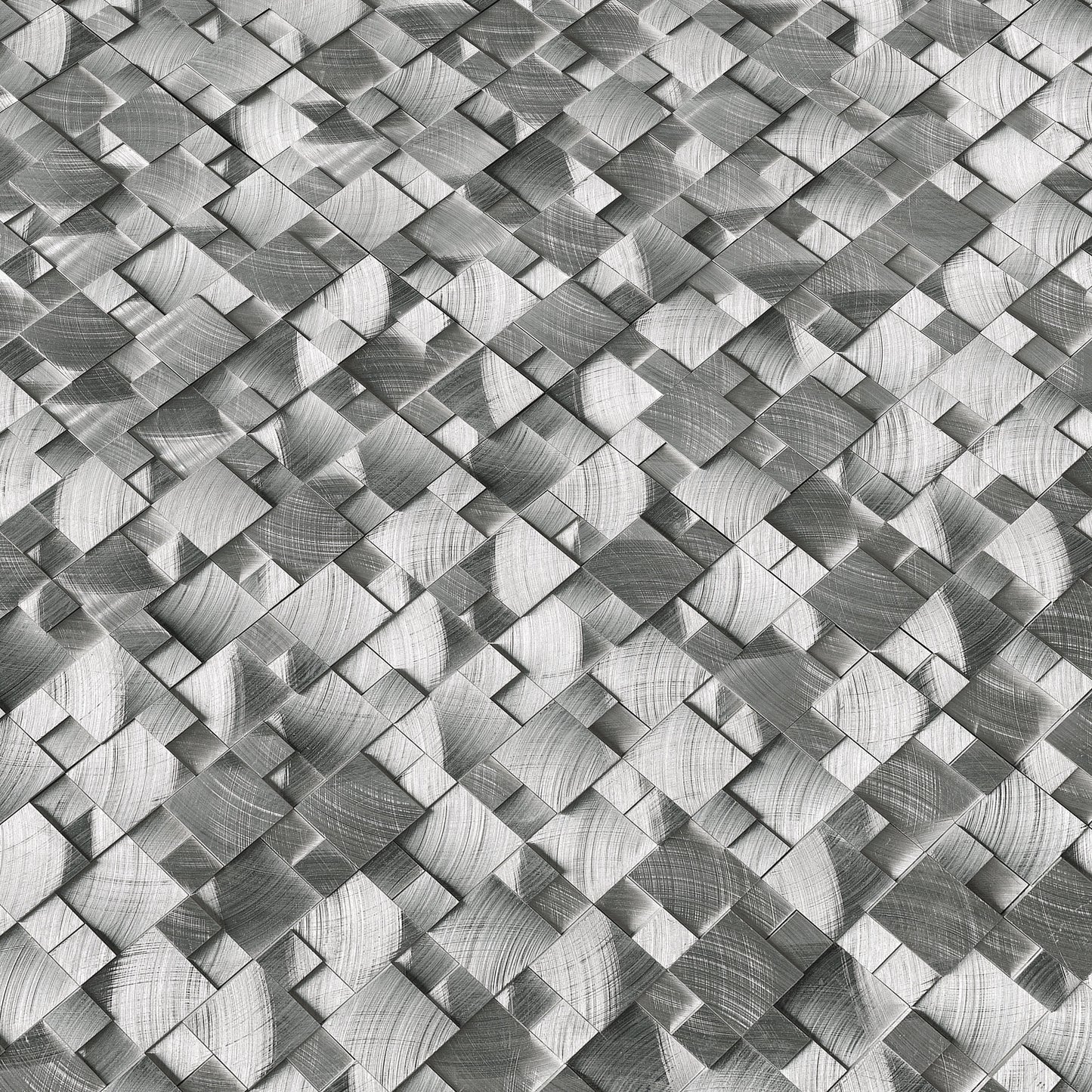 SILVER ALUMINUM BRUSHED 3D