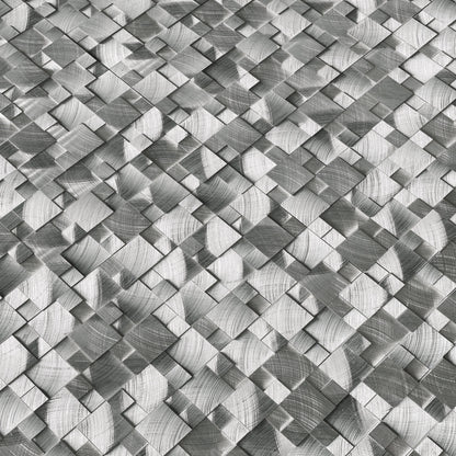 SILVER ALUMINUM BRUSHED 3D