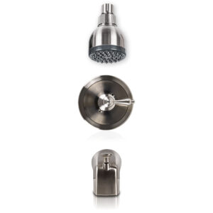 1 Handle Shower/tub Faucet 6104-607 Brush Nickel NICKEL-BRUSHED