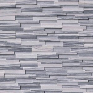 Alaska Gray 3D Honed Ledger Corner 6x18