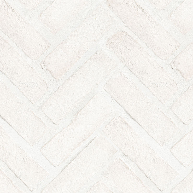 Alpine White Clay Brick Herringbone NATURAL