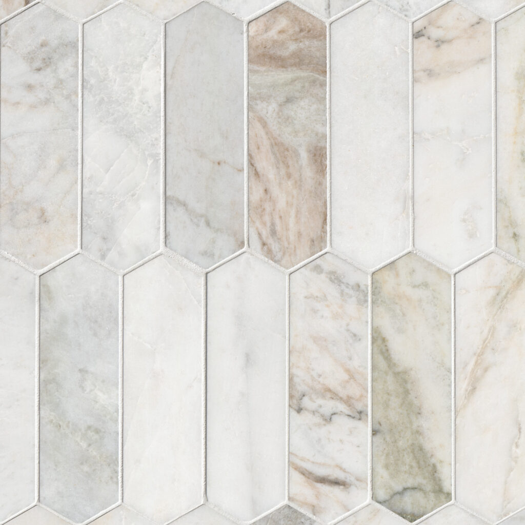 Arabescato Venato White Picket Honed PATTERN