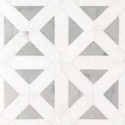 Bianco Dolomite Geometrica Mosaic POLISHED