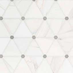 Bianco Dolomite Pinwheel Mosaic POLISHED