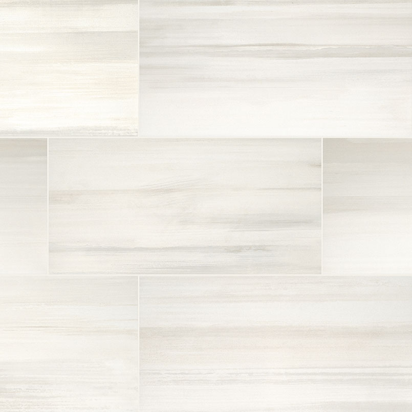 Watercolor Bianco Chevron 12X15 Mosaic MATTE