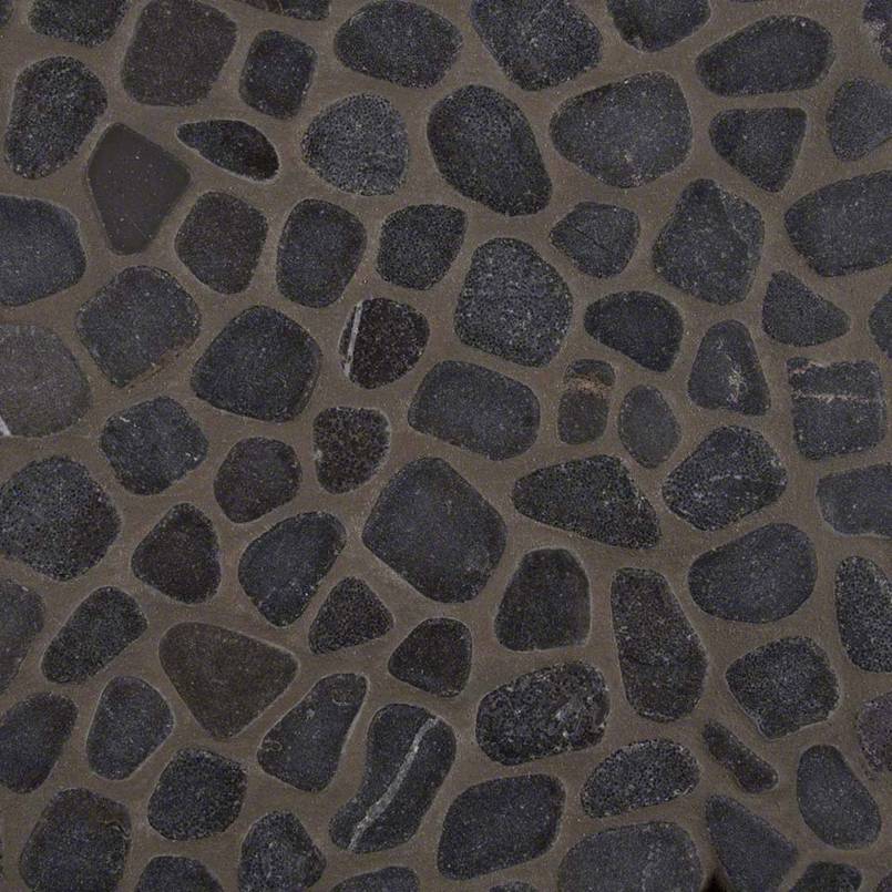Black Pebbles Mesh Backed PATTERN TUMBLED