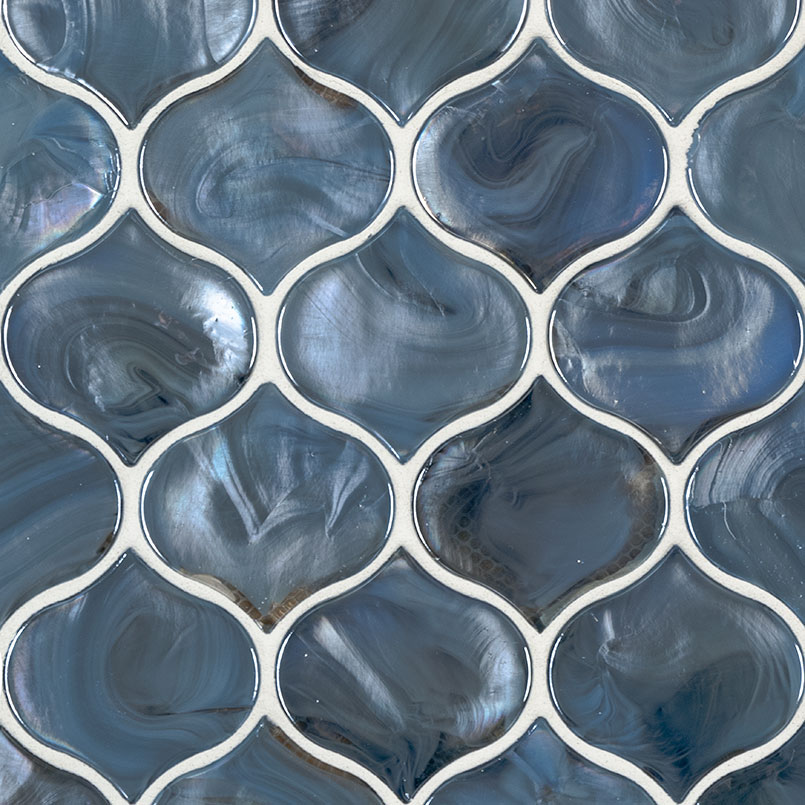 Blue Shimmer Arabesque PATTERN GLOSSY