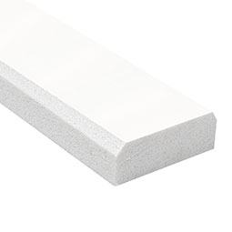 Bright White 2X36X0.62 Double Beveled Polished Threshold