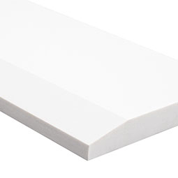 Bright White 5x30 Single Hollywood Polished Threshold