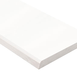 Bright White 6x36 Double Beveled Polished Threshold