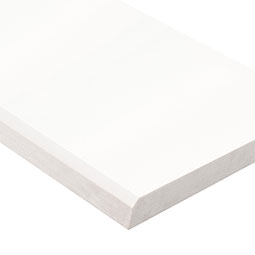 Bright White 6x37 Single Beveled Polished Threshold