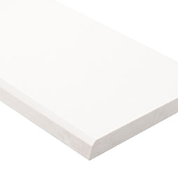 Bright White 6X73X0.62 Singl Bvl Pol-eng POLISHED