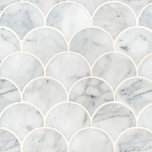 Calacatta Blanco Scallop Mosaic POLISHED