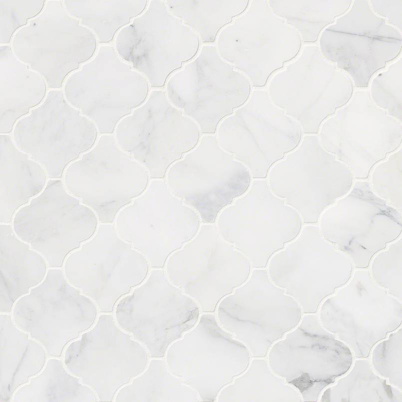 Calacatta Cressa Arabesque Mosaic PATTERN HONED