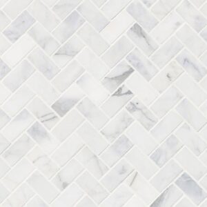 Calacatta Cressa Herringbone Mosaic PATTERN HONED