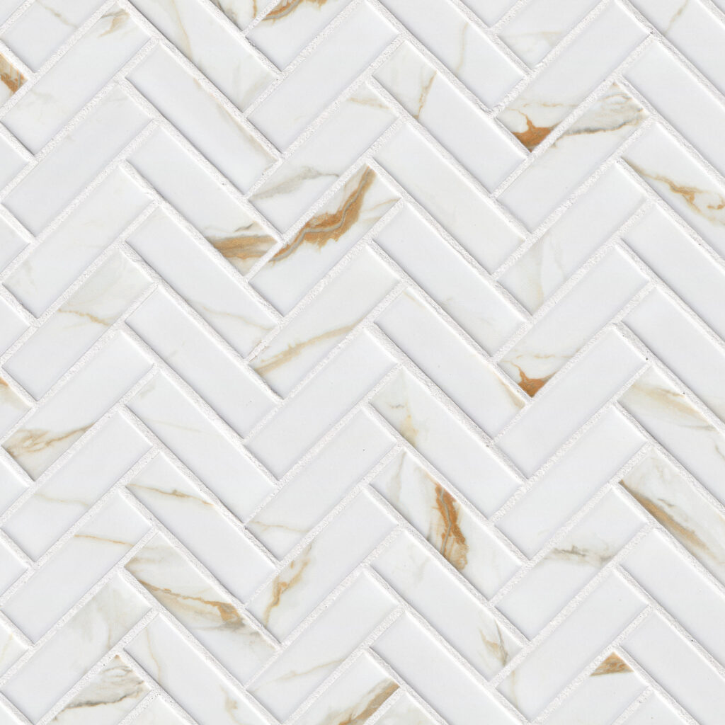 Calacatta Gold Matte 1X3 Herringbone