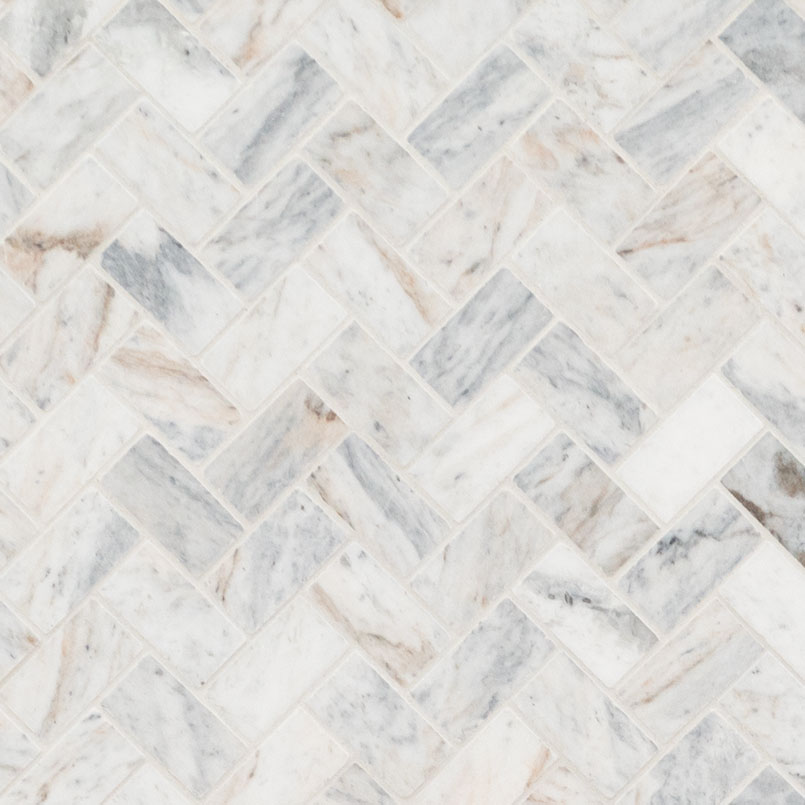 Capri Blue 1X2 Herringbone Honed