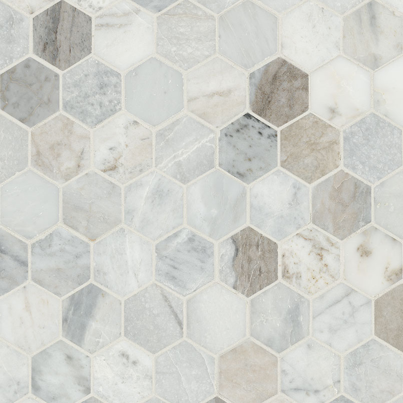 Capri Blue Hexagon Honed