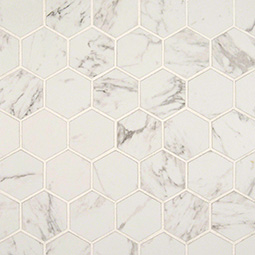 Pietra Carrara 2X2 Hexagon Mosaic MATTE