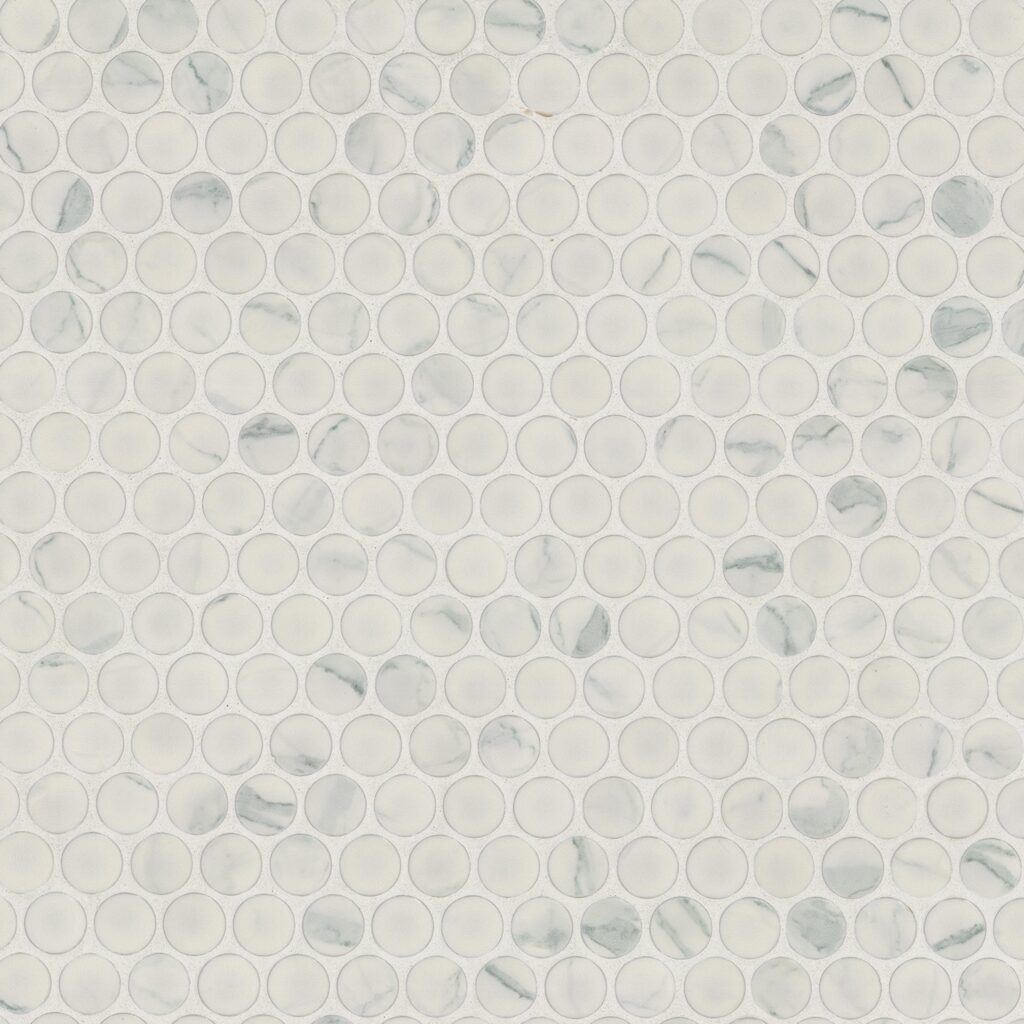 Carrara Penny Round Matte