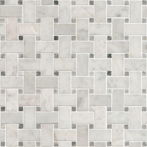 Carrara White Basketweave Honed PATTERN