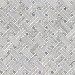 Carrara White Basketweave Mosaic PATTERN POLISHED