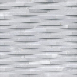 Cosmic Gray 3D Wave Corner 6x18 HONED