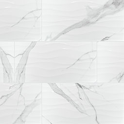 Dymo Statuary Wavy White 12X24 Glossy