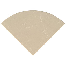 Engineered Beige Marble 18" Radius Seat POLISHED