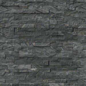 Glacial Black Ledger Corner 6x18 SPLITFACE