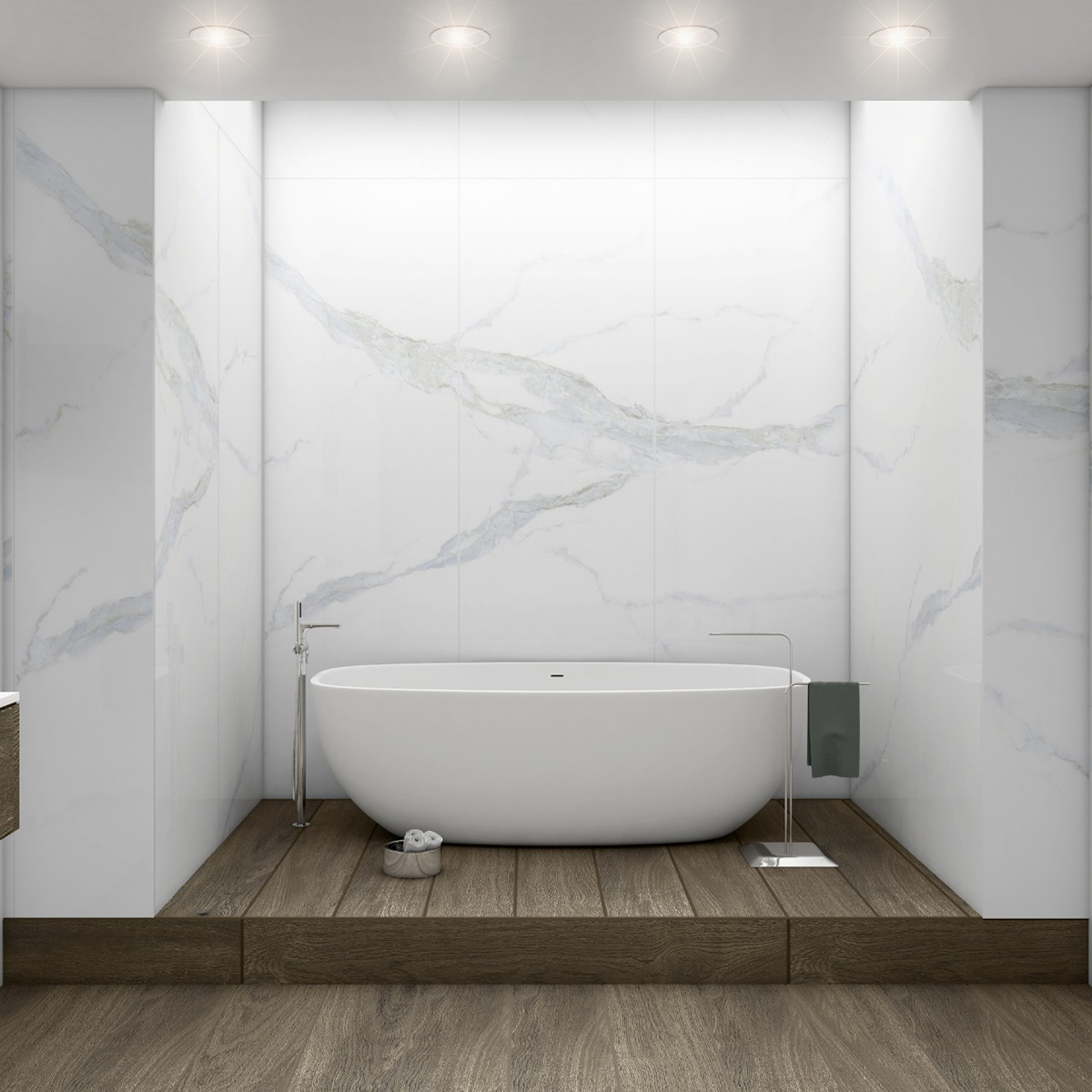 Glacier Statuary 32X96 Polished Sets - Image 3