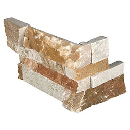 Golden White Ledger Corner 6x18 SPLITFACE