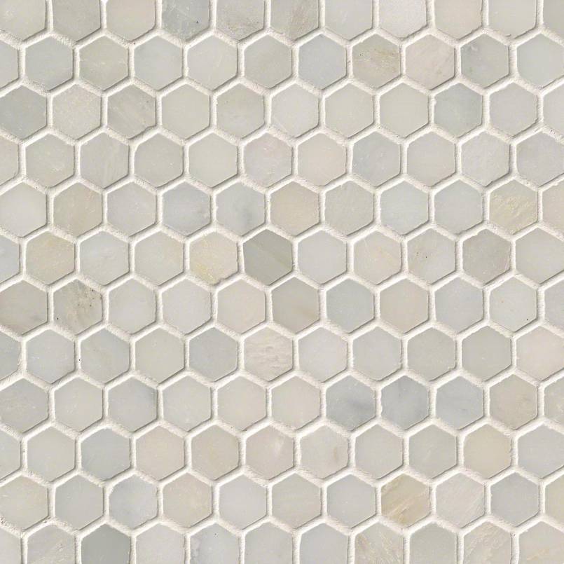 Greecian White 1 Hexagon Mosaic POLISHED