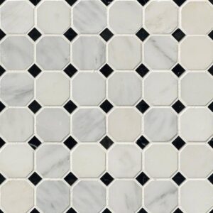 Greecian White 2 Octagon Mosaic 2x2 POLISHED