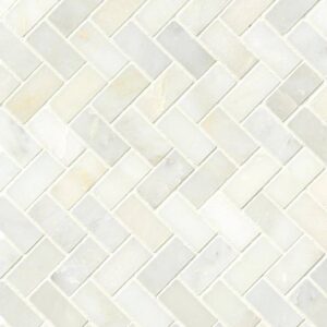 Greecian White Herringbone Mosaic PATTERN POLISHED