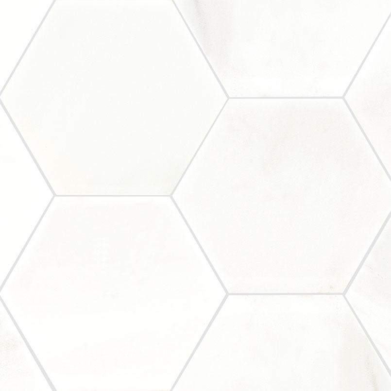 Greecian White 8" Hex Pol POLISHED