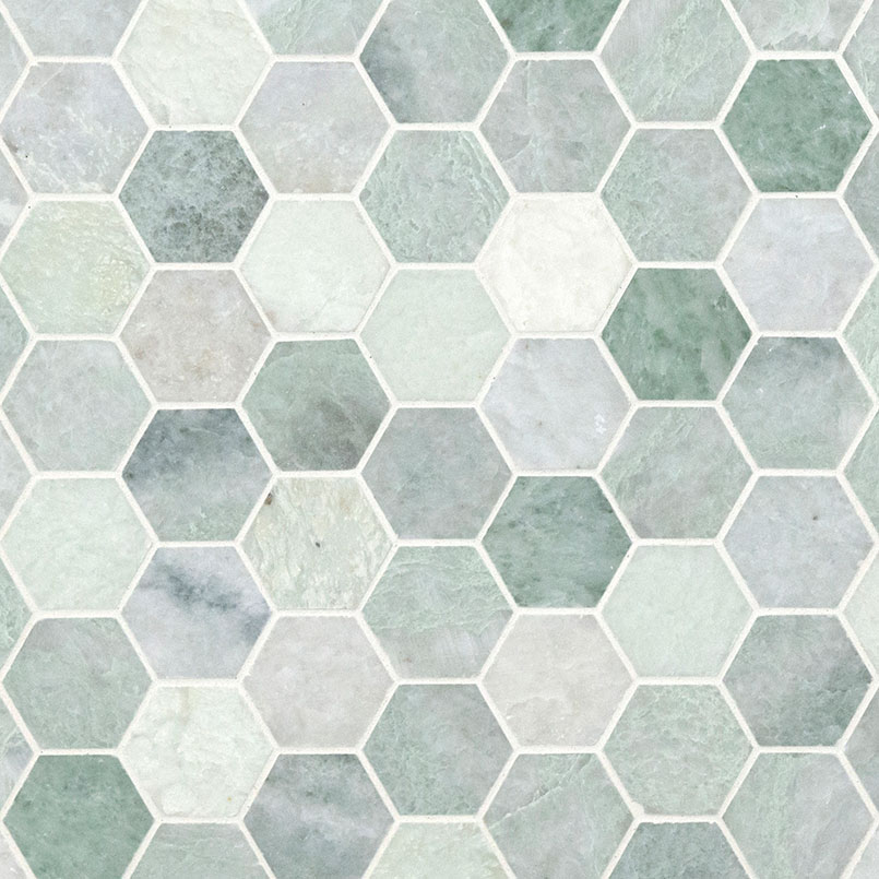 Icelandic Green 2" Hexagon POLISHED